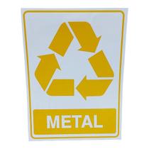 Placa adesiva Sinalização lixo metal 15x20 cm adesivo Placa adesiva Sinalização lixo metal 15x20 cm adesivo