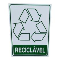 Placa adesiva Sinalização lixo reciclavel 15x20 cm adesivo Placa adesiva Sinalização lixo reciclavel 15x20 cm adesivo