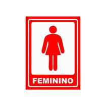 Placa Adesivo Feminino 15 x 20 Cm 02 Unidades Encartale