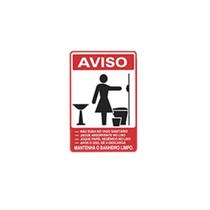 Placa Advertência Aviso Banheiro Feminino Unidade Placa Advertência Aviso Banheiro Feminino Unidade