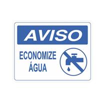 Placa Advertência Aviso - Economize Água Unidade