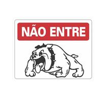 Placa Advertência Cachorro - Não Entre Unidade Placa Advertência Cachorro - Não Entre Unidade
