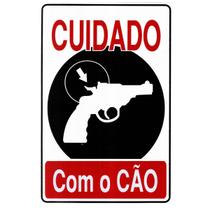 Placa Advertência Cuidado Com O Cão - Unidade