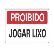 Placa Advertência Proibido Jogar Lixo Unidade Placa Advertência Proibido Jogar Lixo Unidade