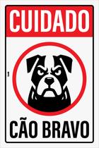 Placa Advertência Sinalização Cuidado Bulldog malvado Cão Bravo Protetor Casa Empresa Lar 20x30cm Cachorro Placa Advertência Sinalização Cuidado Bulldog malvado Cão Bravo Protetor Casa Empresa Lar 20x30cm Cachorro