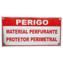Placa alerta aluminio p/cocertina 3 relevo 200x100