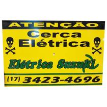Placa alerta p/ cerca eletrica s/relevo 180x111