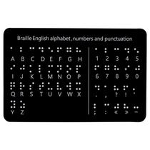 Placa alfabética em braille Gosknor 19x12cm Raised Dots Auxiliar didático