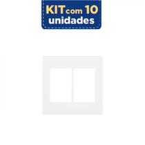 Placa Alto Brilho 4x4 - 6 Postos Horizontais Sleek Margirius Kit Com 10