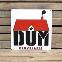 Placa Alto Relevo Dum Cervejaria Bar Decoração 44cm