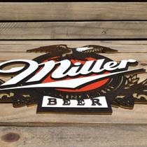 Placa Alto Relevo Miller Cerveja, Bar, Decoração, Bebidas 29 cm