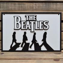 Placa Alto Relevo The Beatles, Bandas, Bares, Decoração 90cm
