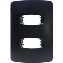 Placa Alumbra Gracia 4X2 Preta (2 Modulos Distanciados) 85692