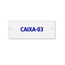 Placa Alumínio Esmaltada Caixa 3 Caiado