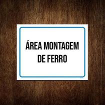 Placa Ambiente - Área Montagem De Ferro 36X46 - Sinalizo.Com