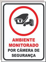 Placa Ambiente Monitorado Por Câmeras De Segurança Ps 1mm