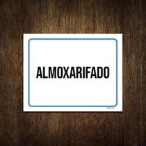 Placa Ambiente Sinalização Setor Almoxarifado 36X46