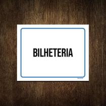 Placa Ambiente Sinalização Setor Bilheteria 27X35