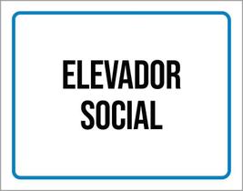 Placa Ambiente Sinalização Setor Elevador Social 36X46