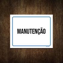 Placa Ambiente Sinalização Setor Manutenção 27X35