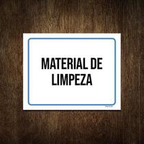 Placa Ambiente Sinalização Setor Material De Limpeza 18X23