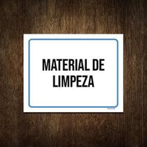 Placa Ambiente Sinalização Setor Material De Limpeza 27X35