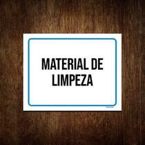 Placa Ambiente Sinalização Setor Material De Limpeza 36x46