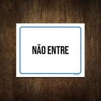 Placa Ambiente Sinalização Setor Não Entre 18X23