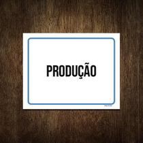 Placa Ambiente Sinalização Setor Produção 27X35
