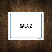 Placa Ambiente Sinalização Setor Sala 2 36X46