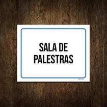 Placa Ambiente Sinalização Setor Sala De Palestras 27X35