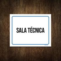 Placa Ambiente Sinalização Setor Sala Técnica 27X35