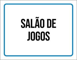 Placa Ambiente Sinalização Setor Salão De Jogos 18X23