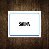 Placa Ambiente Sinalização Setor Sauna 18X23