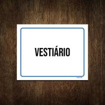 Placa Ambiente Sinalização Setor Vestiário 27X35