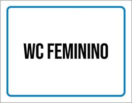 Placa Ambiente Sinalização Setor Wc Feminino 36X46