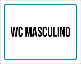 Placa Ambiente Sinalização Setor Wc Masculino 27X35