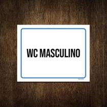 Placa Ambiente Sinalização Setor Wc Masculino 27X35 Placa Ambiente Sinalização Setor Wc Masculino 27X35