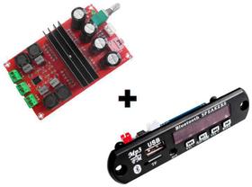 Placa Amplificador 200w Rms + Decodificador Bluetooth 2x100w