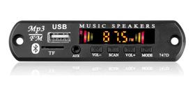 Placa amplificador BT-373 USB MP3 AUX SD Bluetooth 80W Preto - Your