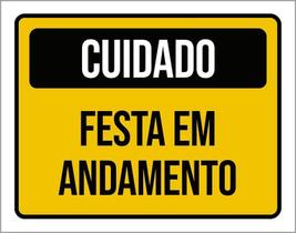 Placa Aniversário Criança Festa Em Andamento 36X46