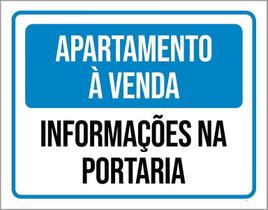 Placa Apartamento Informações Portaria 36X46