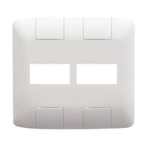 Placa Aria Tramontina 4x4 2 Módulos Horizontais Branco