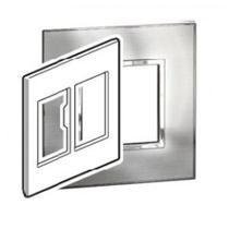 Placa Arteor 4X4 3+3 Postos Stainless Steel - Pial Legrand