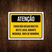 Placa Atenção Não Deixa Objetos Neste Local Mudança 27X35 Placa Atenção Não Deixa Objetos Neste Local Mudança 27X35