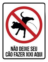 Placa Atenção Não Deixe Seu Cão Fazer Xixi Aqui V 36X46