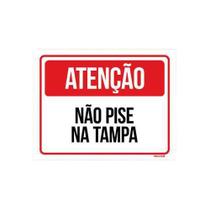 Placa Atenção Não Pise Na Tampa 27X35