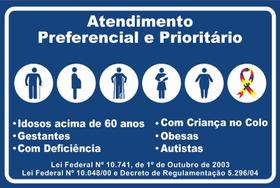 PLACA ATENDIMENTO PREFERENCIAL E PRIORITÁRIO 30x20 PS