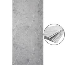 Placa Autoadesiva Efeito Mármore 3D 30 x 60cm com 10 UNI CASA LYS - Cinza