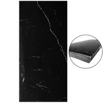 Placa Autoadesiva Efeito Mármore 3D 30 x 60cm com 10 UNI CASA LYS - Preto